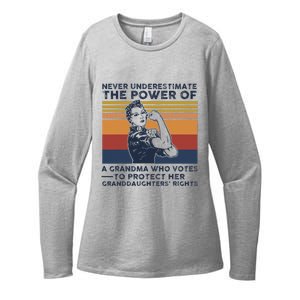 Powerful Voting Grandma Design Womens CVC Long Sleeve Shirt