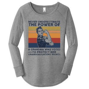 Powerful Voting Grandma Design Women's Perfect Tri Tunic Long Sleeve Shirt