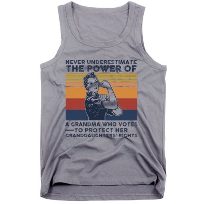 Powerful Voting Grandma Design Tank Top