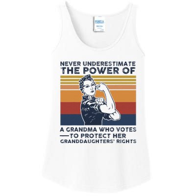 Powerful Voting Grandma Design Ladies Essential Tank