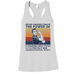 Powerful Voting Grandma Design Women's Racerback Tank