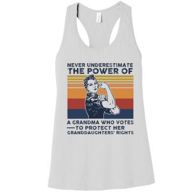 Powerful Voting Grandma Design Women's Racerback Tank