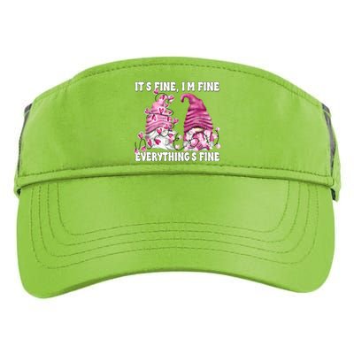 Pink Valentine Gnomes Its Fine Im Fine Everythings Fine Adult Drive Performance Visor