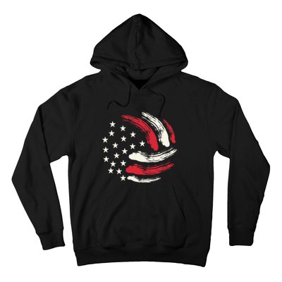 Patriotic Volleyball Gift Volleyball Team American Flag Hoodie