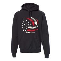 Patriotic Volleyball Gift Volleyball Team American Flag Premium Hoodie