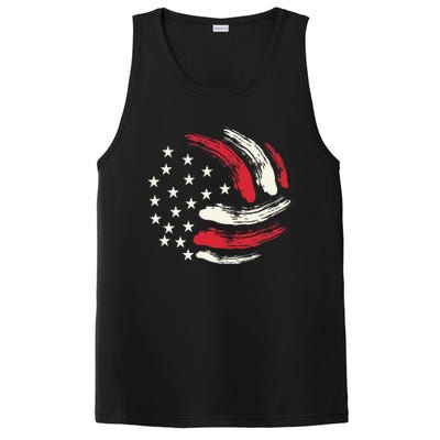 Patriotic Volleyball Gift Volleyball Team American Flag PosiCharge Competitor Tank