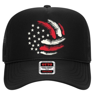 Patriotic Volleyball Gift Volleyball Team American Flag Trucker Hat