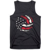 Patriotic Volleyball Gift Volleyball Team American Flag Tank Top