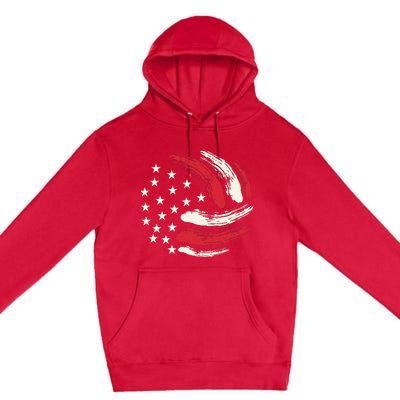 Patriotic Volleyball Gift Volleyball Team American Flag Premium Pullover Hoodie