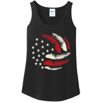 Patriotic Volleyball Gift Volleyball Team American Flag Ladies Essential Tank