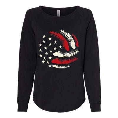 Patriotic Volleyball Gift Volleyball Team American Flag Womens California Wash Sweatshirt