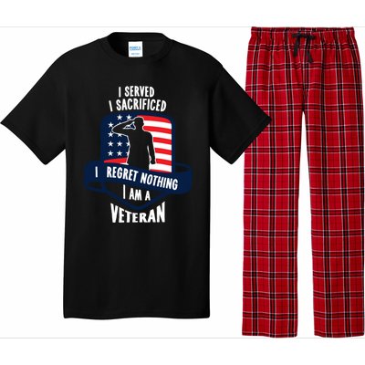 Proud Veteran Gift I Served I Sacrificed I Regret Nothing Cute Gift Pajama Set