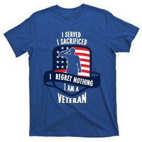 Proud Veteran Gift I Served I Sacrificed I Regret Nothing Cute Gift T-Shirt