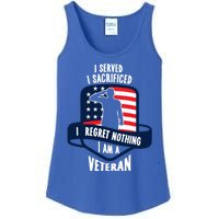 Proud Veteran Gift I Served I Sacrificed I Regret Nothing Cute Gift Ladies Essential Tank