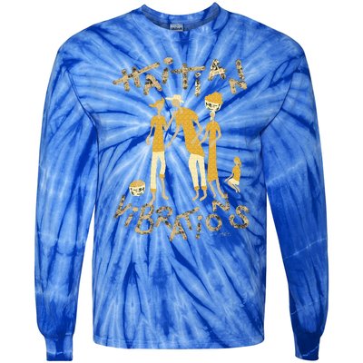 Positive Vibrations Haitian Pride 1804 Kanal la p ap kanpe  Tie-Dye Long Sleeve Shirt