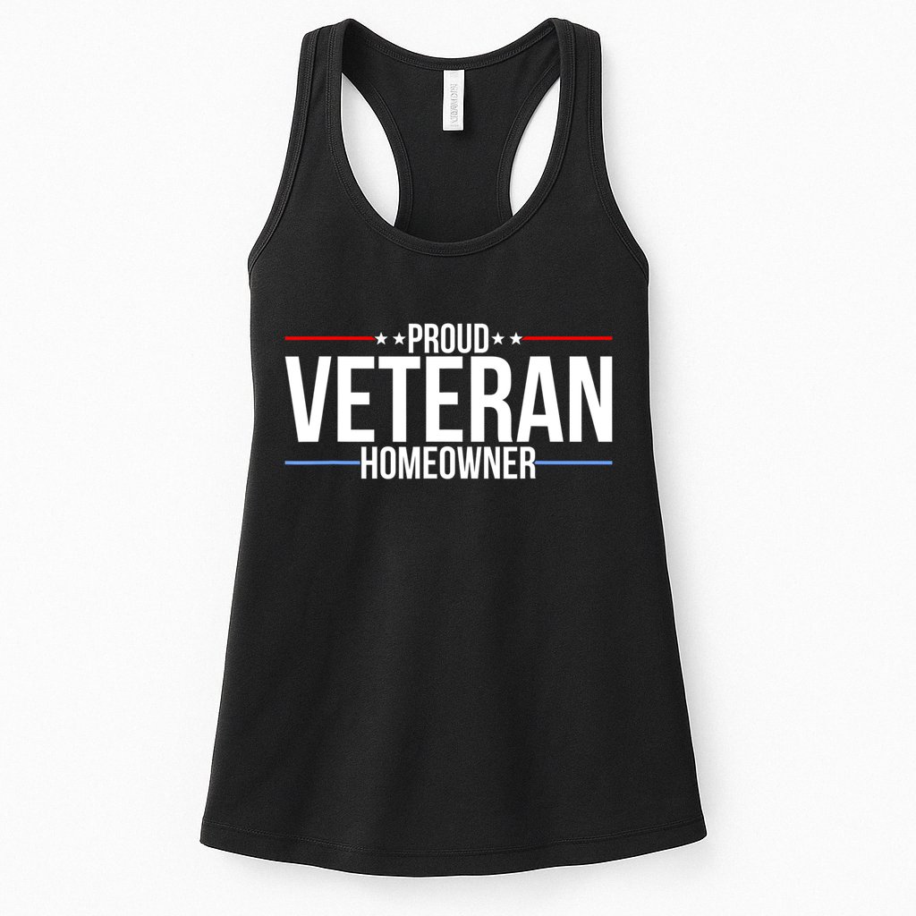 Proud Veteran Homeowner New House Owner Housewarming Party Womens Tank Top