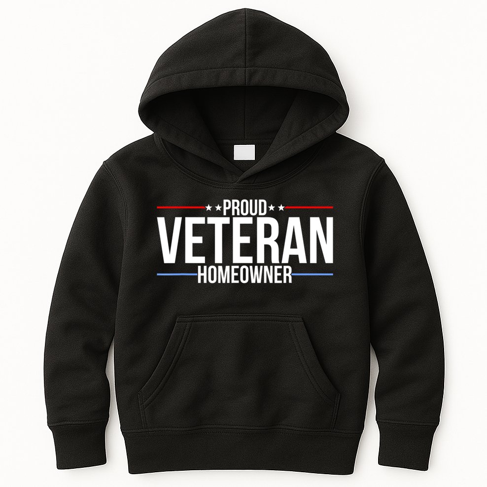 Proud Veteran Homeowner New House Owner Housewarming Party Kids Hoodie