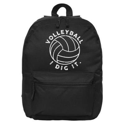 Player Volleyball I Dig It Funny Volleyball Quote 16 in Basic Backpack