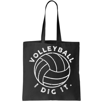 Player Volleyball I Dig It Funny Volleyball Quote Tote Bag