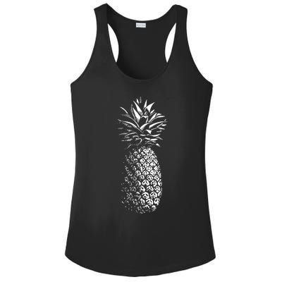 Pineapple Vintage Illustration Ladies PosiCharge Competitor Racerback Tank