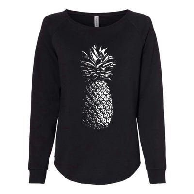 Pineapple Vintage Illustration Womens California Wash Sweatshirt