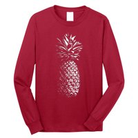 Pineapple Vintage Illustration Long Sleeve Shirt