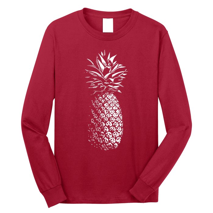 Pineapple Vintage Illustration Long Sleeve Shirt