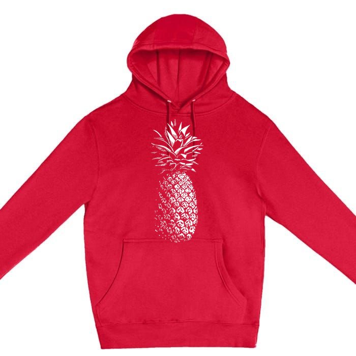 Pineapple Vintage Illustration Premium Pullover Hoodie