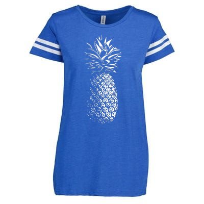 Pineapple Vintage Illustration Enza Ladies Jersey Football T-Shirt