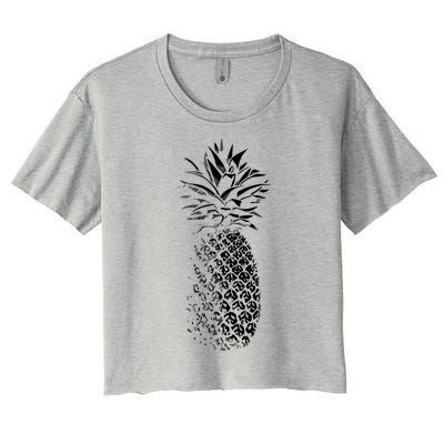 Pineapple Vintage Illustration Women's Crop Top Tee