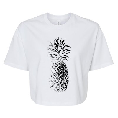 Pineapple Vintage Illustration Bella+Canvas Jersey Crop Tee