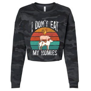 Proud Vegan I Dont Eat My Homies Eat Vegan Vegans Gift Cropped Pullover Crew