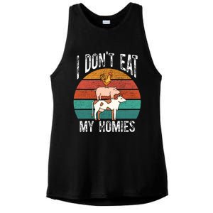 Proud Vegan I Dont Eat My Homies Eat Vegan Vegans Gift Ladies PosiCharge Tri-Blend Wicking Tank