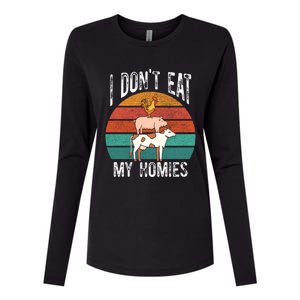 Proud Vegan I Dont Eat My Homies Eat Vegan Vegans Gift Womens Cotton Relaxed Long Sleeve T-Shirt