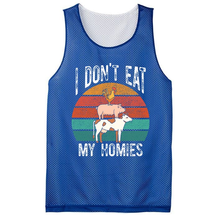 Proud Vegan I Dont Eat My Homies Eat Vegan Vegans Gift Mesh Reversible Basketball Jersey Tank