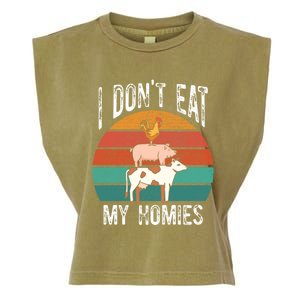 Proud Vegan I Dont Eat My Homies Eat Vegan Vegans Gift Garment-Dyed Women's Muscle Tee