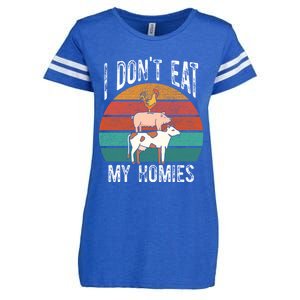 Proud Vegan I Dont Eat My Homies Eat Vegan Vegans Gift Enza Ladies Jersey Football T-Shirt