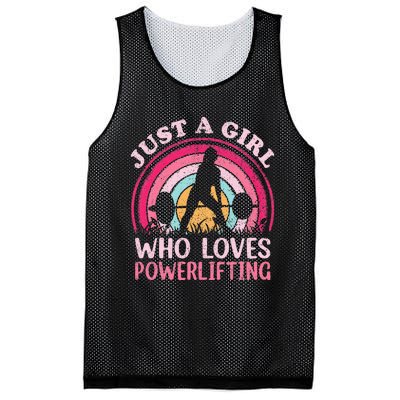 Powerlifting Vintage Just A Girl Who Loves Powerlifting Mesh Reversible Basketball Jersey Tank