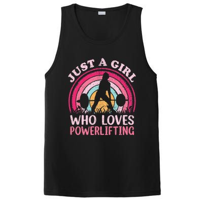 Powerlifting Vintage Just A Girl Who Loves Powerlifting PosiCharge Competitor Tank