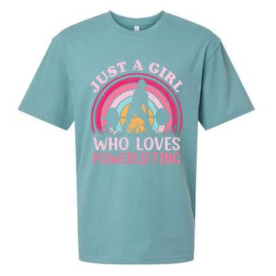 Powerlifting Vintage Just A Girl Who Loves Powerlifting Sueded Cloud Jersey T-Shirt