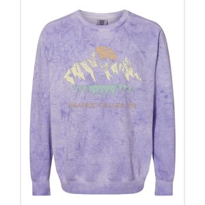 Prairie Village Kansas Mountain Sunset Sunrise Ks Colorblast Crewneck Sweatshirt