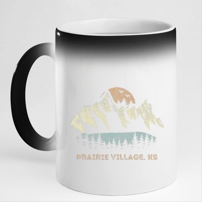 Prairie Village Kansas Mountain Sunset Sunrise Ks 11oz Black Color Changing Mug