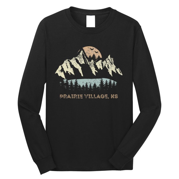 Prairie Village Kansas Mountain Sunset Sunrise Ks Long Sleeve Shirt