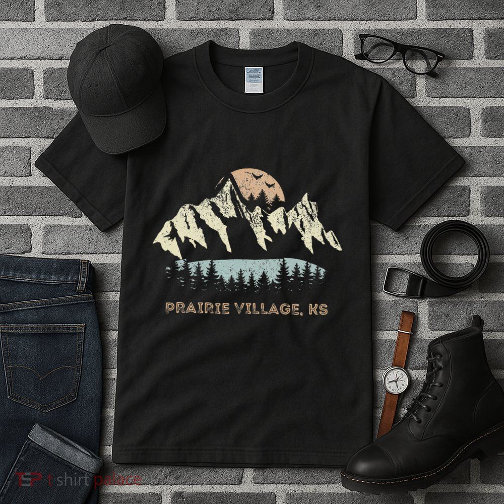 Prairie Village Kansas Mountain Sunset Sunrise Ks Tall T-Shirt