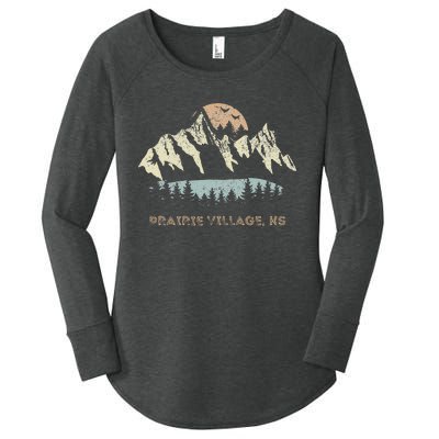 Prairie Village Kansas Mountain Sunset Sunrise Ks Women's Perfect Tri Tunic Long Sleeve Shirt