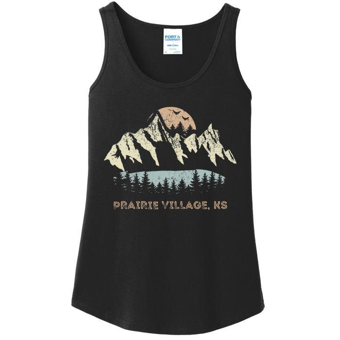 Prairie Village Kansas Mountain Sunset Sunrise Ks Ladies Essential Tank