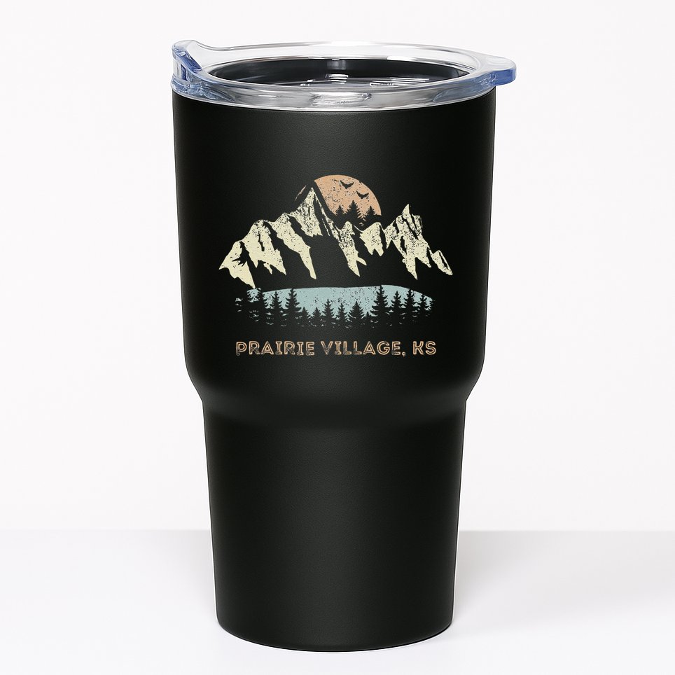 Prairie Village Kansas Mountain Sunset Sunrise Ks Tumbler
