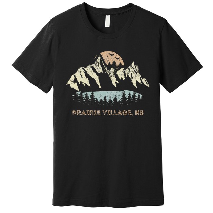 Prairie Village Kansas Mountain Sunset Sunrise Ks Premium T-Shirt