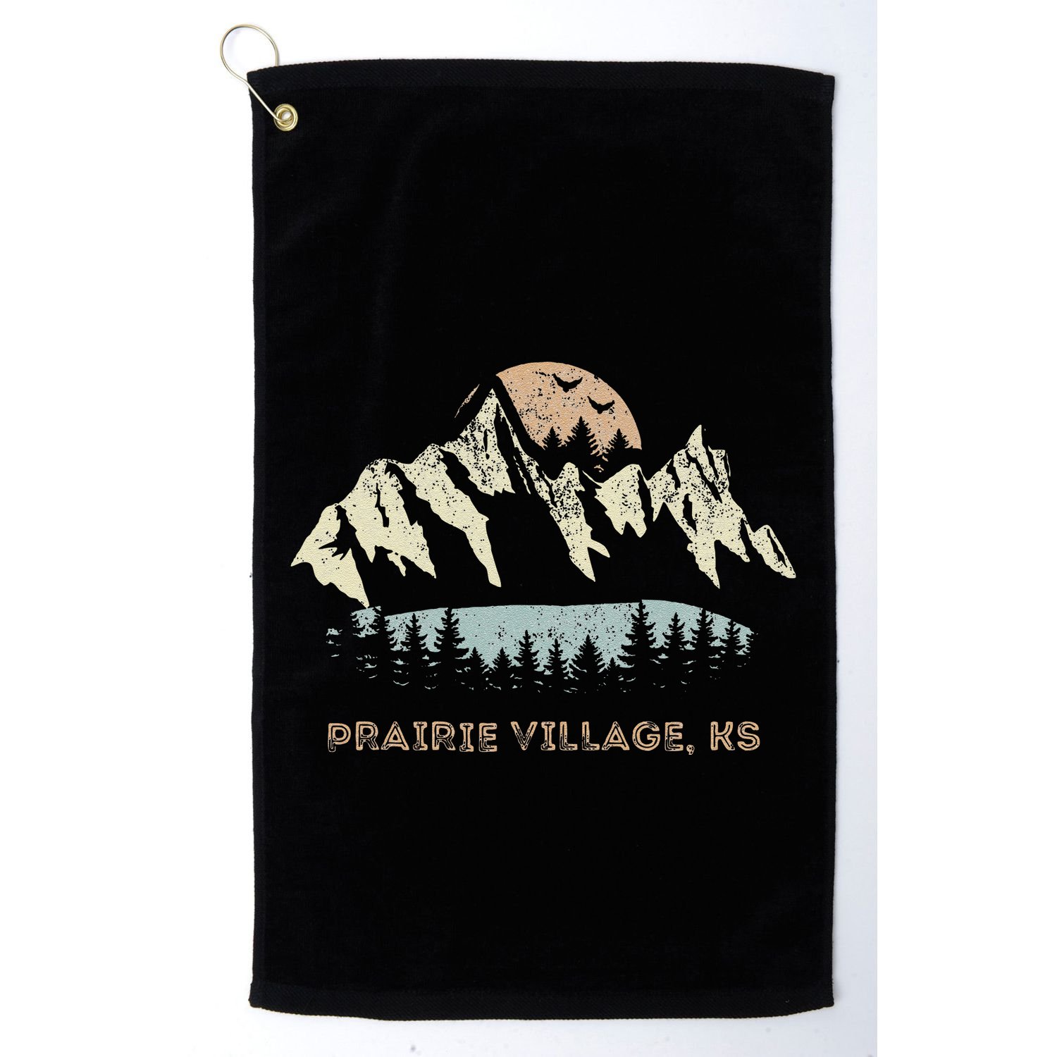 Prairie Village Kansas Mountain Sunset Sunrise Ks Golf Towel