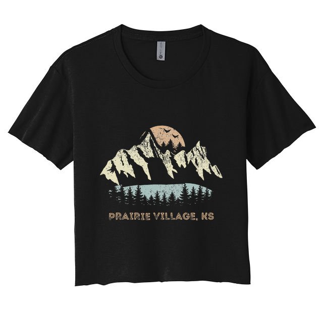 Prairie Village Kansas Mountain Sunset Sunrise Ks Crop Top
